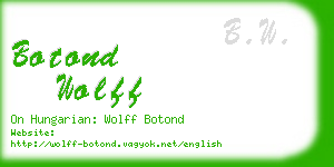 botond wolff business card